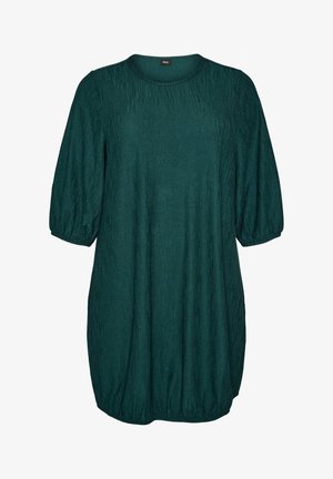 Zizzi, KLEID IN BALLONFORM MIT STRUKTUR - Jurk - grün