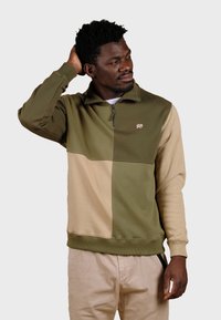 Trendsplant COLOR BLOCK  - Sweatjacke - khaki
