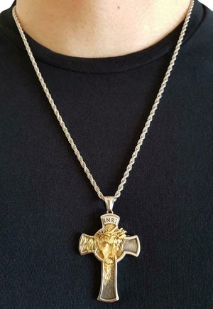 HEBE JEWELS JESUS CROSS - Collana - silverfarbenund goldfarben