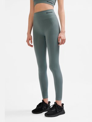 Hummel TIF SEAMLESS HIGH WAIST  - Tights - balsam green
