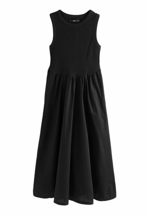 TALL FIT - MIX SLEEVELESS RACER MIDI  - Denné šaty - black