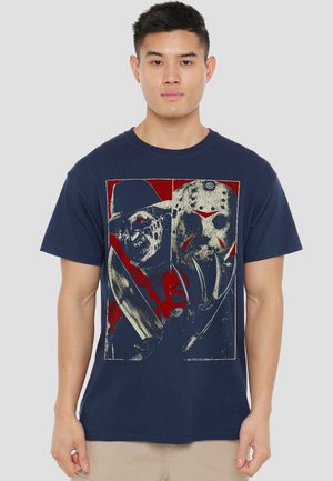 Cotton Soul, FREDDY VS JASON/VS - Print T-shirt - dark blue