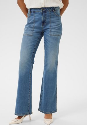 CUAMI - Flared jeans - medium vintage blue wash