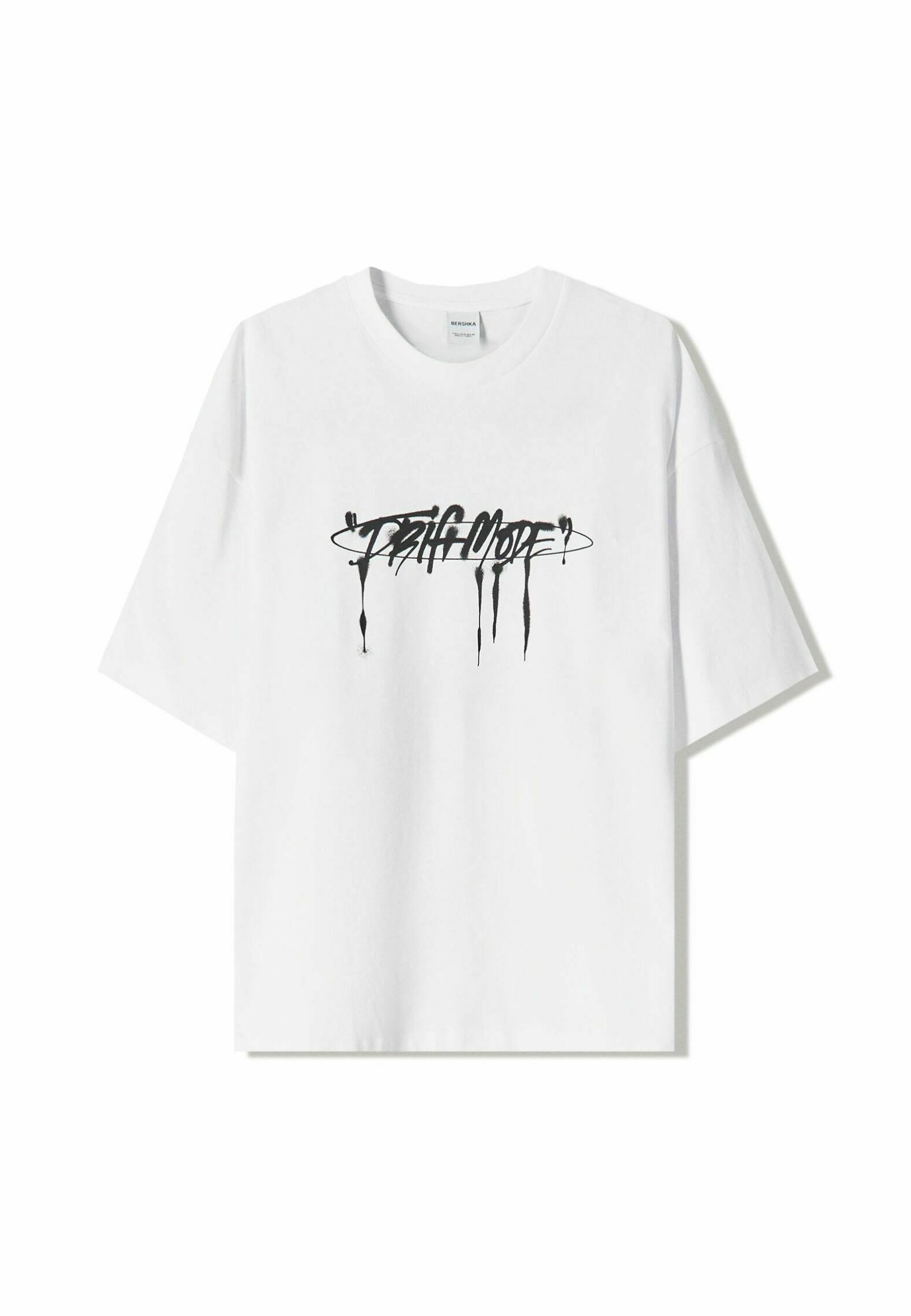Bershka SHORT SLEEVE Print T-shirt white Zalando