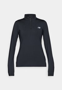 SCRIPT QUARTER ZIP - Long sleeved top - black