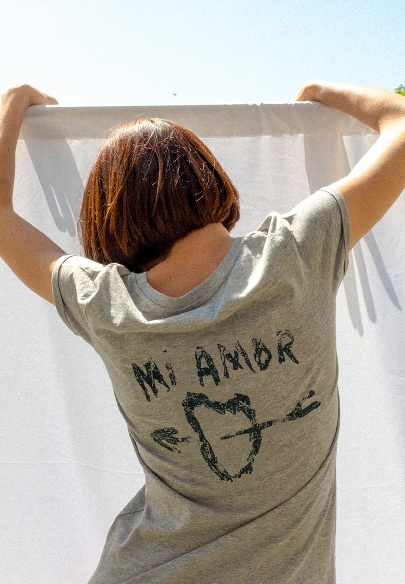 Mira Paris MI AMOR BACK ROLL - T-shirts print - mottled grey/gråmeleret - Zalando.dk