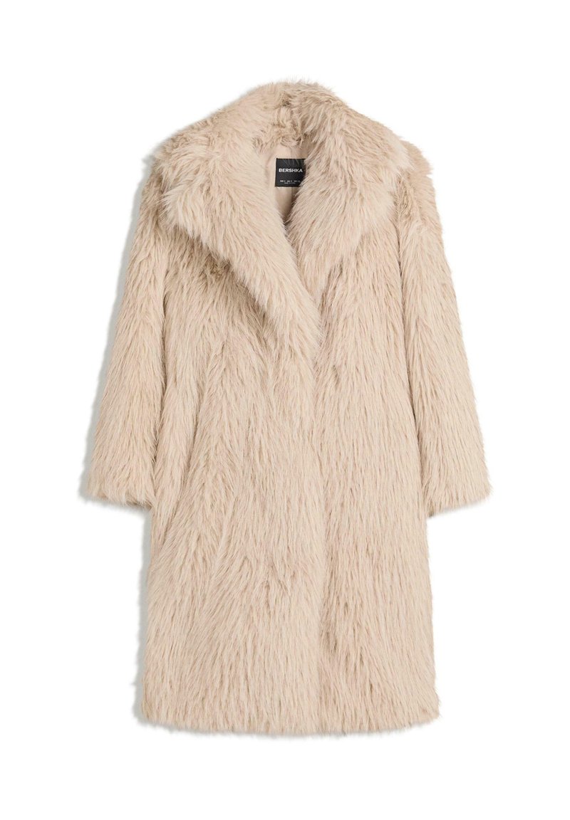 Bershka Wintermantel zandkleur Bershka Wintermantel zandkleur