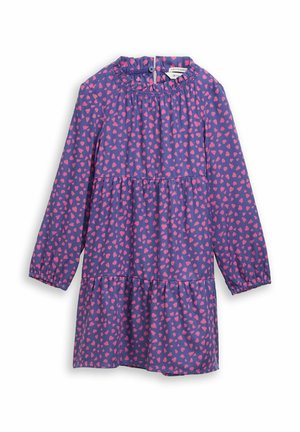 Freizeitkleid - dark blue pink heart