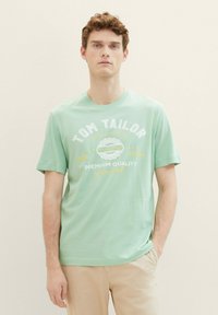 TOM TAILOR LOGO  - Marškinėliai su spaudiniu - paradise mint