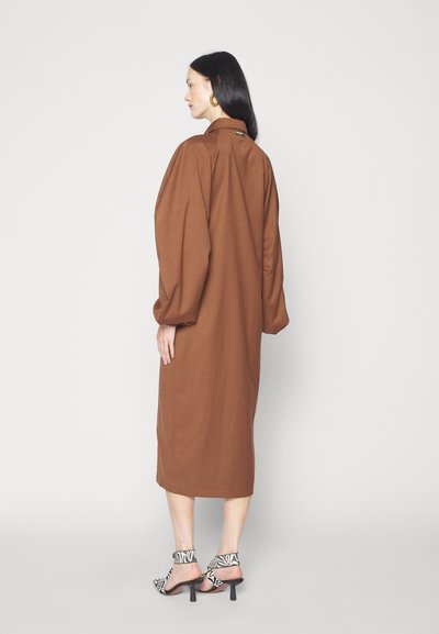 Sara Battaglia PUFF SLEEVE LONG DRESS - Rochie tip cămașă - bruciato