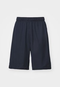 Marina atletiska shorts gjorda av lättviktsmaterial, med resårmidja och logotypdetalj vid fållen för extra stil.