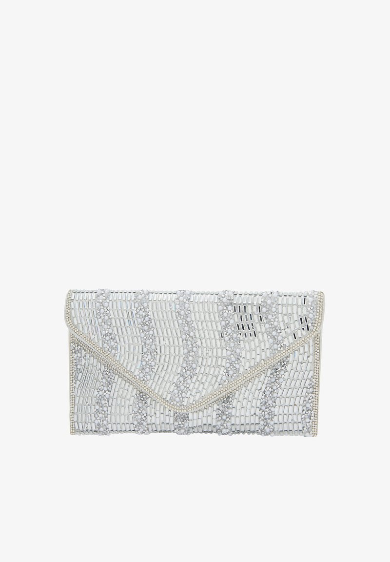 faina Clutch - silver coloured