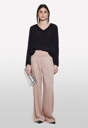 Sisley, CONTRASTING NECKLINE  - Blouse - black
