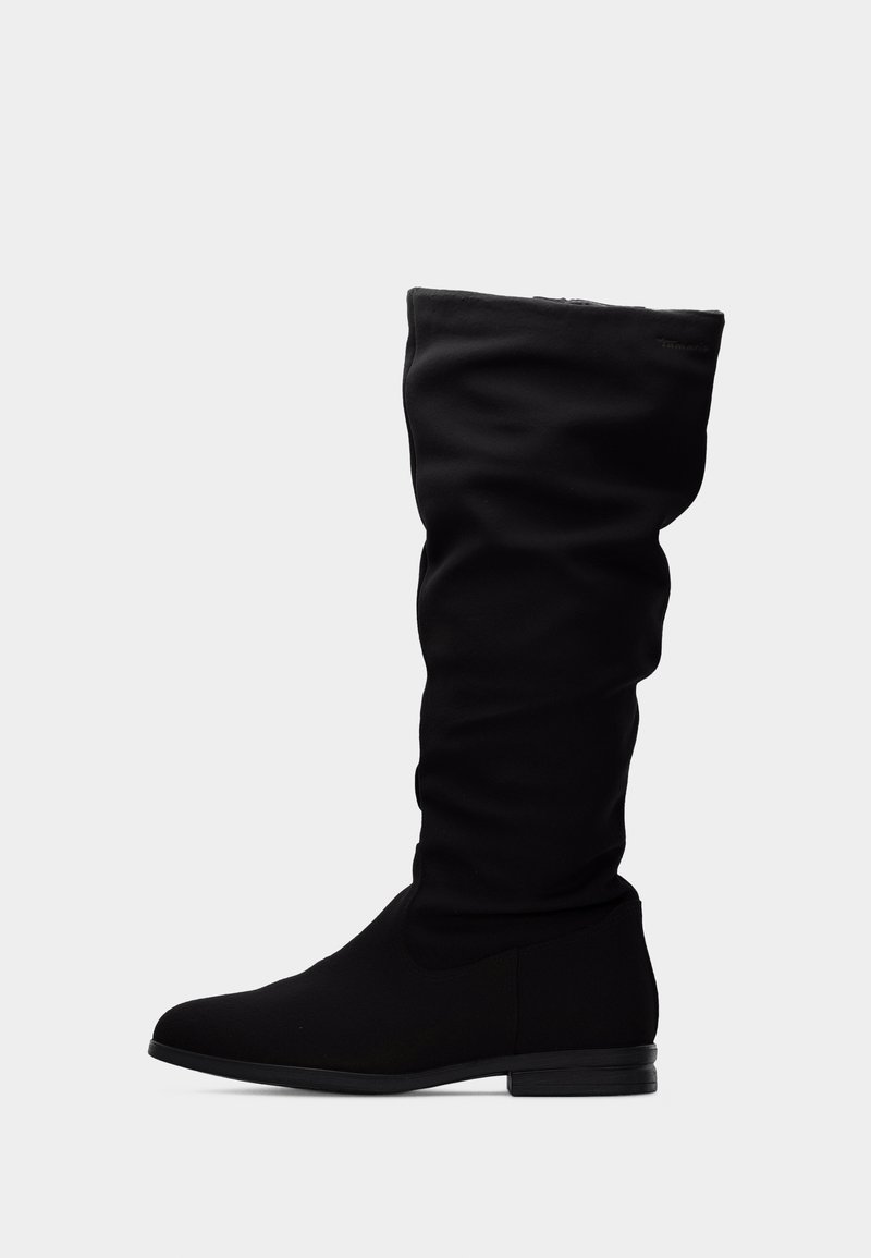 TAMARIS Dames Comfort Long Boot Flat Kniehoge laarzen, Black Nappa, 39 EU, Black Nappa, 39 EU