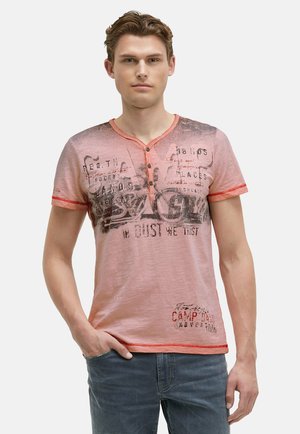 HENLEY IM USED LOOK  - T-Shirt print - old peach