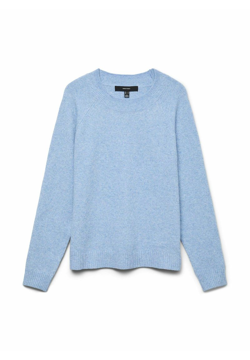 Vero Moda VMDOFFY O-NECK Striktrøje blue jasper/blå