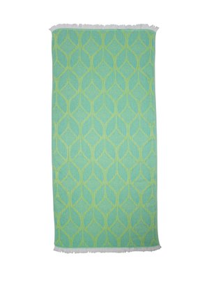 BOTANIC ART - Strandhanddoek - turquoise/lemon