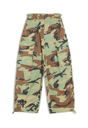 Bershka, CAMOUFLAGE - CARGO TROUSERS - Cargo trousers - khaki