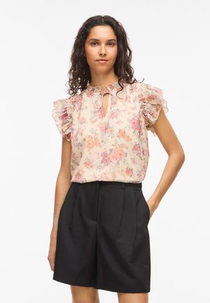 VILA VILAURA TIE NECK  - Bluse - birch