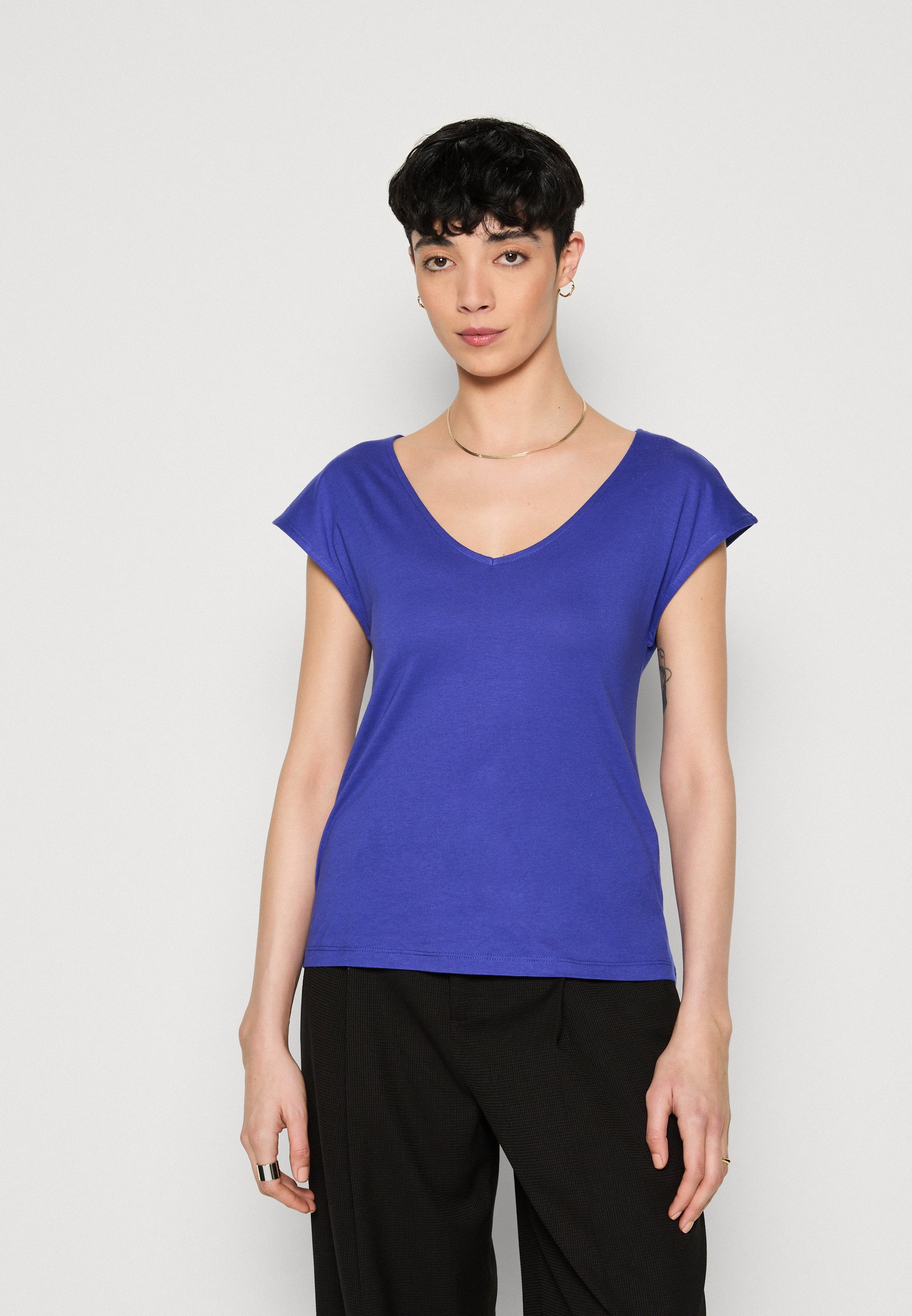 売れ筋商品|||アンナ フィールド Tシャツ レディース トップス Basic T-shirt - clematis blue Anna Field by Zalando T-Shirt basic - clematis blue/blau