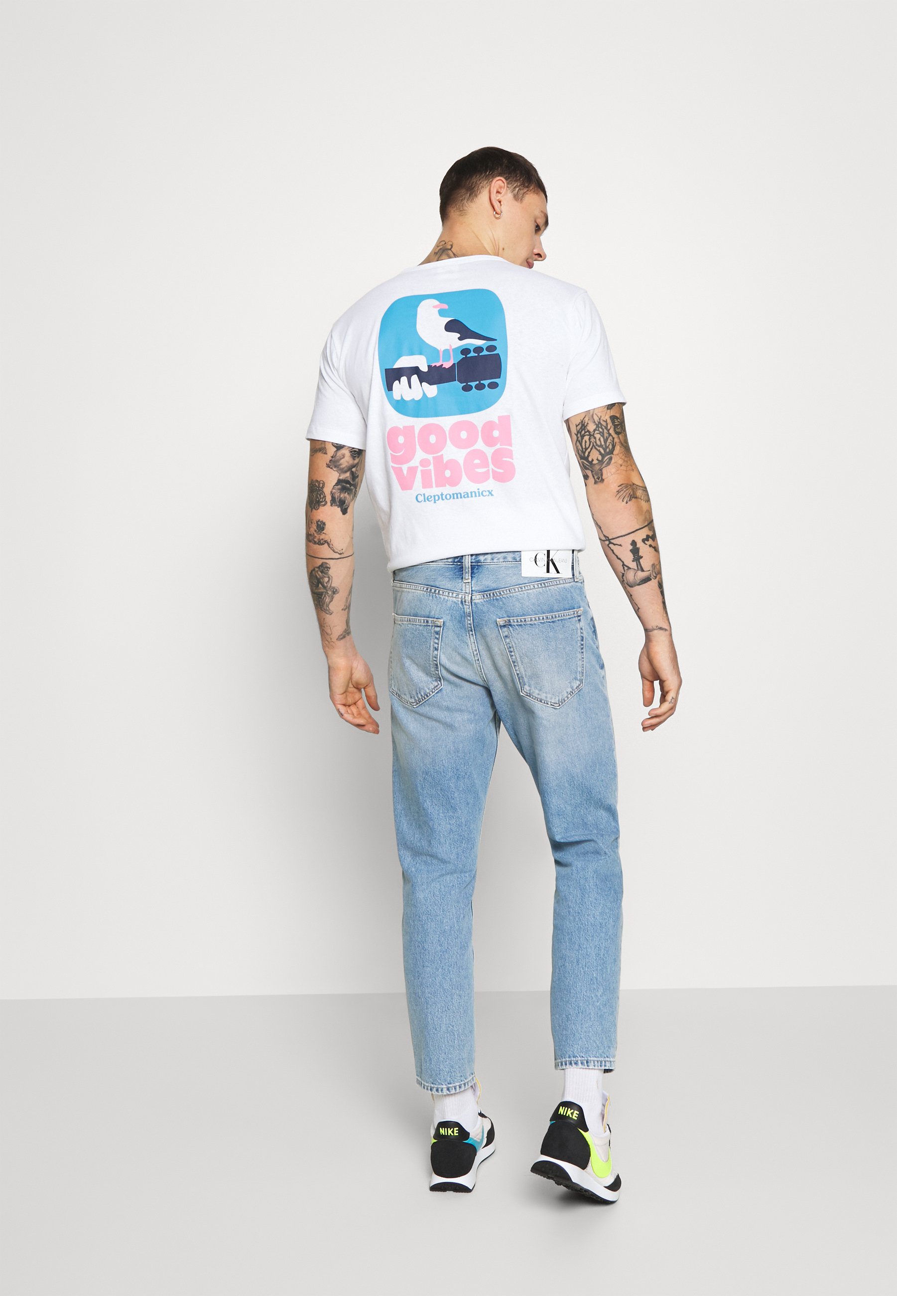 Calvin Klein Jeans DAD JEAN - Relaxed fit jeans - light blue/light-blue  denim - Zalando.co.uk