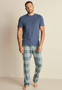 Next LIGHTWEIGHT  SET - REGULAR FIT - Pizsamák - blue green soft check