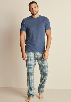 Next LIGHTWEIGHT  SET - REGULAR FIT - Pijamale - blue green soft check