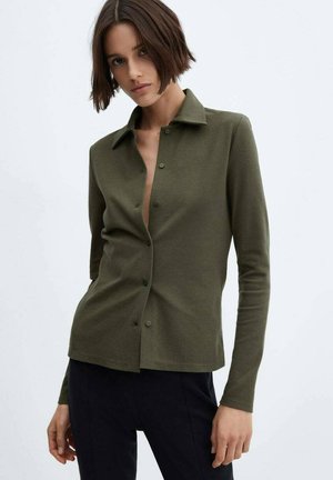 Mango Blúzka so zapínaním na gombíky - khaki