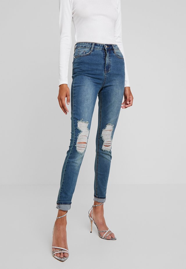 SINNER DISTRESS KNEE CUT  - Jeans Skinny Fit - blue