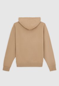 Felpa con cappuccio di color beige chiaro, realizzata in tessuto morbido, con una vestibilità comoda, maniche lunghe e polsini e orlo a coste.
