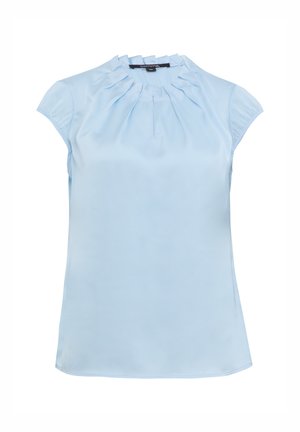 comma MIT RAFFUNG - Bluse - hellblau