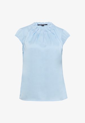 comma MIT RAFFUNG - Blouse - hellblau