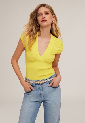 Motivi T-shirt basic - giallo