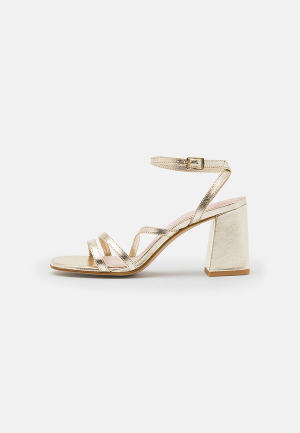 LEATHER - High heeled sandals - gold3
