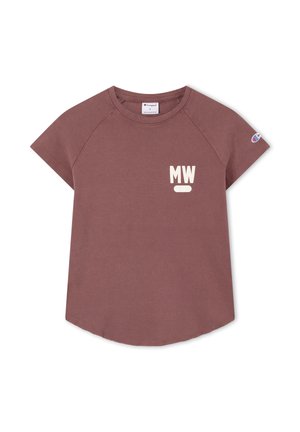 Champion, EAST WEST short sleeve front print - T-shirt con stampa - brown
