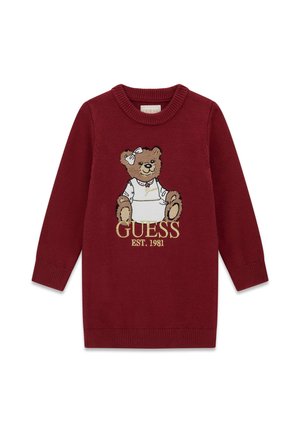Guess, TODDLER KIDS LS SWEATER DRESS - Robe pull - rot