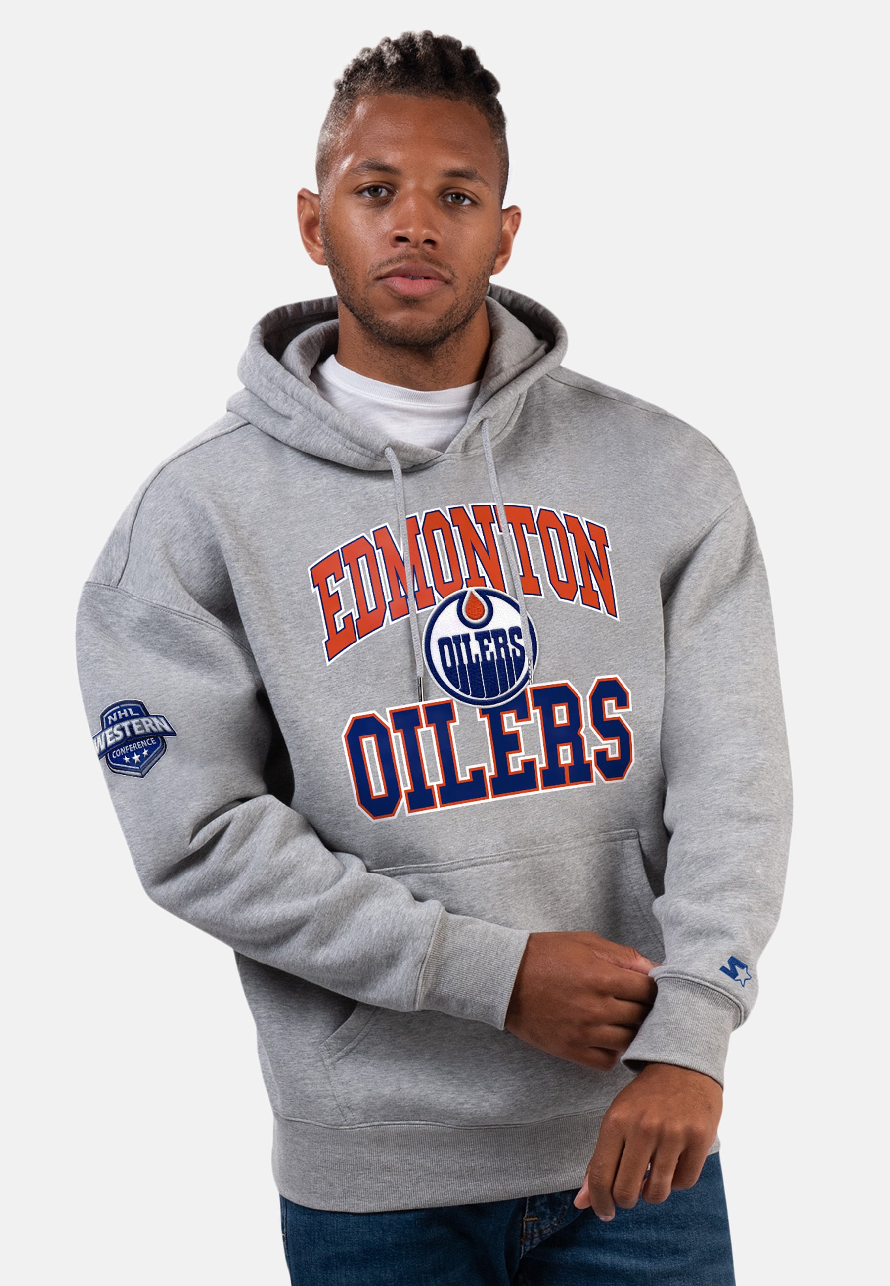 Starter NHL EDMONTON OILERS Kapuzenpullover grey/grau Zalando