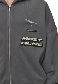 Pegador BOXY JACKET - Mikina na zip - washed anthracite