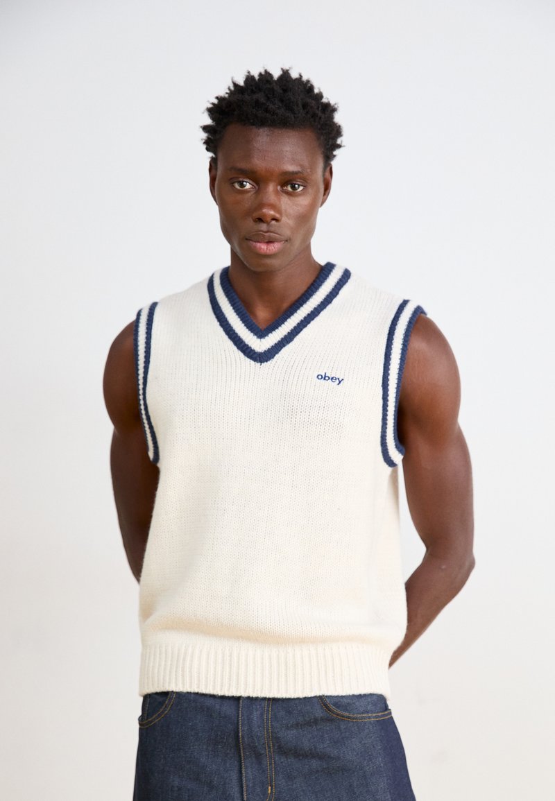 Obey Clothing ALDEN VEST - Pulóver - unbleached