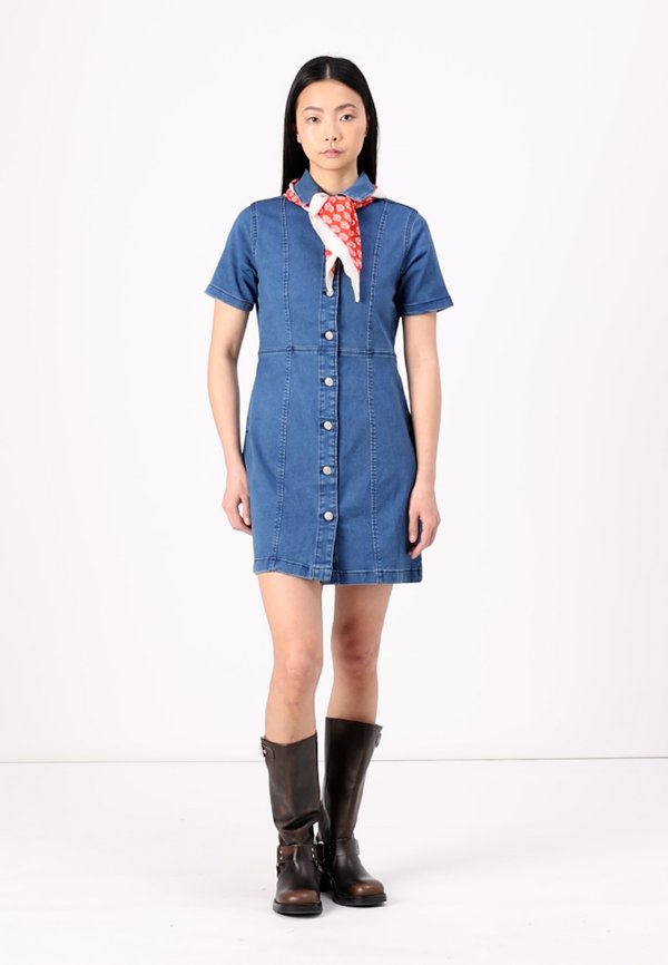 NMNISA SLIM DRESS  - Denim dress4