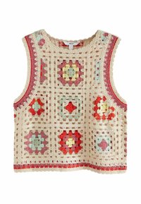 Next SLEEVELESS SQAURE CROCHET TOP REGULAR FIT - Top - multi