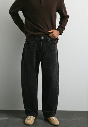 PULL&BEAR, BALLOON - BAGGY JEANS - Jean baggy - black
