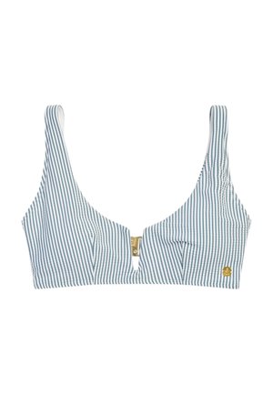 Seaside, SEERSUCKER BIKINI TOP W - Bikinitop - sage green stripe