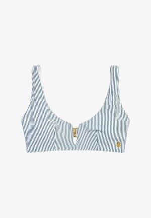 Seaside, SEERSUCKER BIKINI TOP W - Bikinitop - sage green stripe
