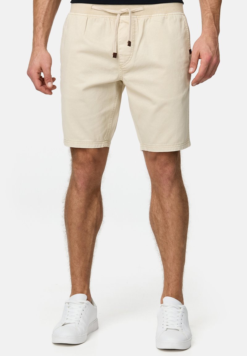 INDICODE JEANS - CARVER - Jeansshort - beige, Vergroten