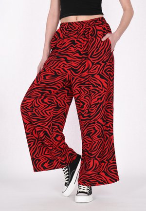 Trousers - black red