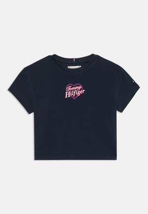 HEART TEE - Paprasti marškinėliai - dark night navy