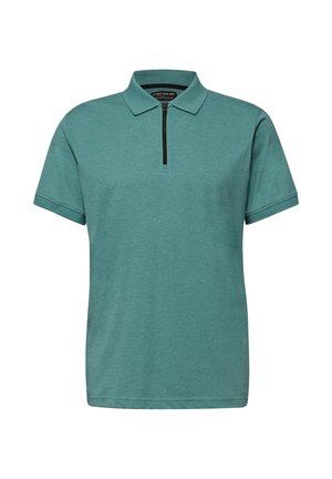 Street One MEN, SHORT-SLEEVE POLO SHIRT IN A MÉLANGE LOOK - Polo - caribbean green