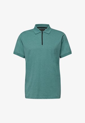Street One MEN, SHORT-SLEEVE POLO SHIRT IN A MÉLANGE LOOK - Polo - caribbean green