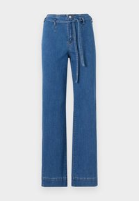 ONLJUICY WIDE BELT BOX - Wide leg - medium blue denim